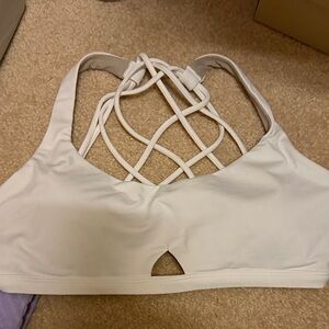 Lululemon Athletica White Strappy Sports Bra